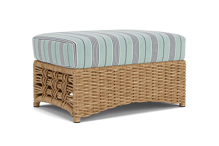Lloyd Flanders - Magnolia Ottoman In Sandcastle Finish With Hansen Seaglass Fabric - 3310171411926 view 1