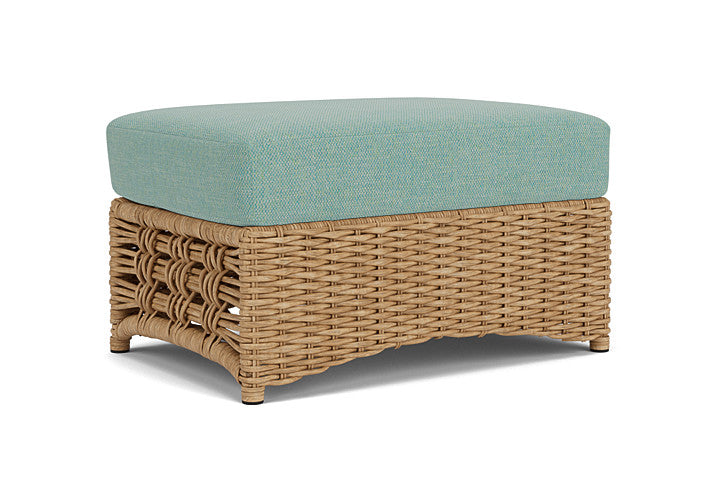 Lloyd Flanders - Magnolia Ottoman In Sandcastle Finish With Pavian Pool Fabric - 3310171412045 view 1