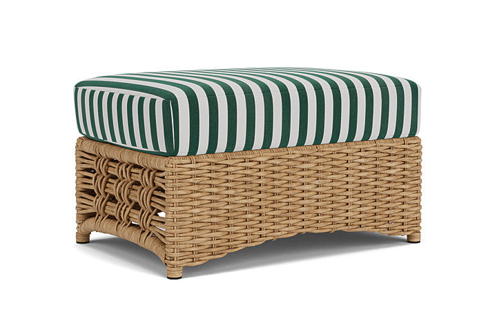Lloyd Flanders - Magnolia Ottoman In Sandcastle Finish With Safari/White Stripe Fabric - 331017141269 view 1