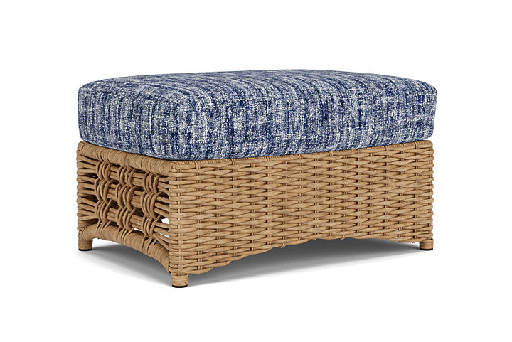 Lloyd Flanders - Magnolia Ottoman In Sandcastle Finish With Visions Cobalt Fabric - 331017141683 view 2