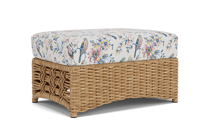 Lloyd Flanders - Magnolia Ottoman In Sandcastle Finish With Whimsical Bird Song Fabric - 3310171412080 view 1