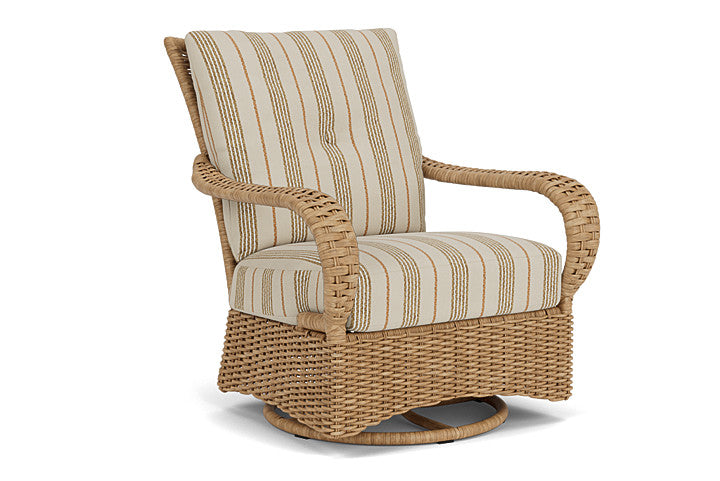 Lloyd Flanders - Magnolia Swivel Glider Lounge Chair In Sandcastle Finish With Amber Waves Fabric - 3310911412044 view 1