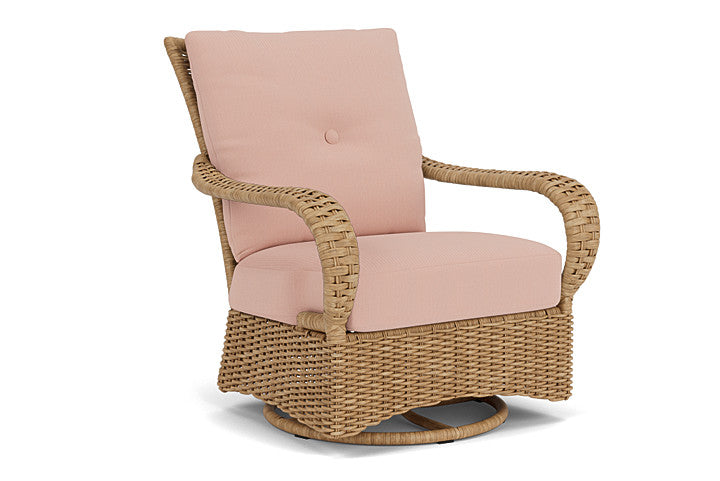 Lloyd Flanders - Magnolia Swivel Glider Lounge Chair In Sandcastle Finish With Azulu Clay Fabric - 3310911412033 view 1