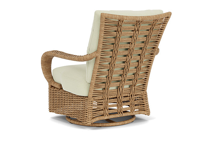 Lloyd Flanders - Magnolia Swivel Glider Lounge Chair In Sandcastle Finish With Bamboo Bay Meadow Fabric - 3310911412060 view 2