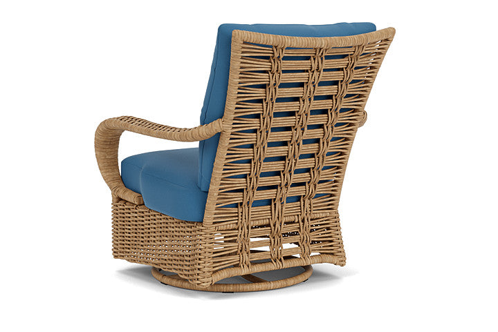 Lloyd Flanders - Magnolia Swivel Glider Lounge Chair In Sandcastle Finish With Bamboo Bay Sky Fabric - 3310911412007 view 2