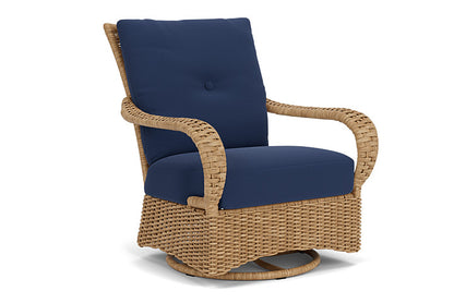 Lloyd Flanders - Magnolia Swivel Glider Lounge Chair In Sandcastle Finish With Beach Navy Fabric - 3310911412013 view 1