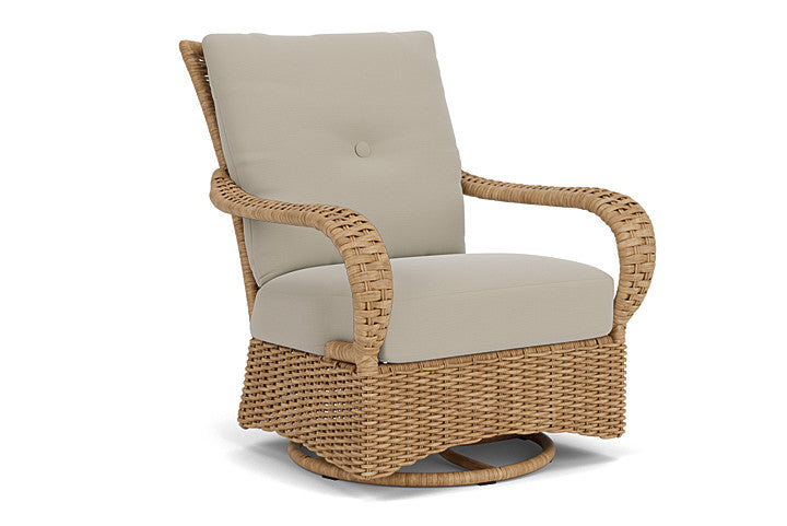 Lloyd Flanders - Magnolia Swivel Glider Lounge Chair In Sandcastle Finish With Callen Driftwood Fabric - 3310911412023 view 1