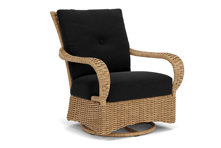 Lloyd Flanders - Magnolia Swivel Glider Lounge Chair In Sandcastle Finish With Canvas Black Fabric - 331091141157 view 1