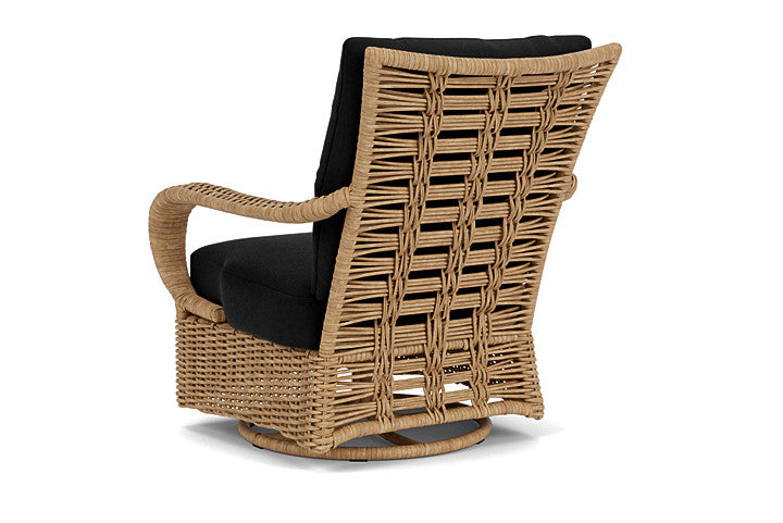 Lloyd Flanders - Magnolia Swivel Glider Lounge Chair In Sandcastle Finish With Canvas Black Fabric - 331091141157 view 2