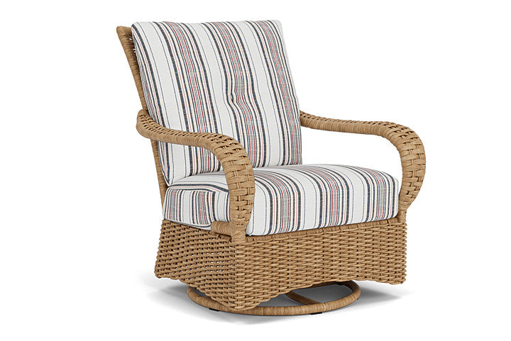 Lloyd Flanders - Magnolia Swivel Glider Lounge Chair In Sandcastle Finish With Deering Cadet Fabric - 3310911412047 view 1