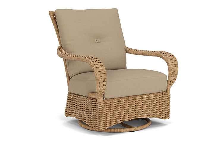 Lloyd Flanders - Magnolia Swivel Glider Lounge Chair In Sandcastle Finish With Fife Sahara Fabric - 331091141742 view 1