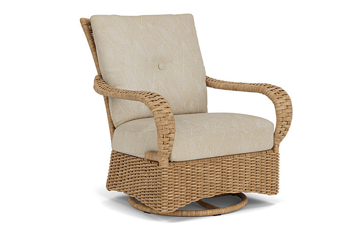 Lloyd Flanders - Magnolia Swivel Glider Lounge Chair In Sandcastle Finish With Laurel Ecru Fabric - 3310911412057 view 1