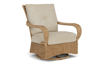 Lloyd Flanders - Magnolia Swivel Glider Lounge Chair In Sandcastle Finish With Laurel Ecru Fabric - 3310911412057 view 1