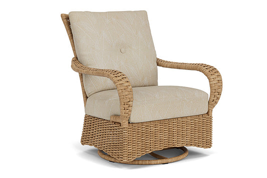 Lloyd Flanders - Magnolia Swivel Glider Lounge Chair In Sandcastle Finish With Laurel Ecru Fabric - 3310911412057 view 1
