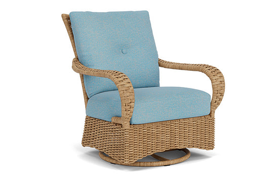 Lloyd Flanders - Magnolia Swivel Glider Lounge Chair In Sandcastle Finish With Leeds Light Blue Fabric - 3310911412058 view 1