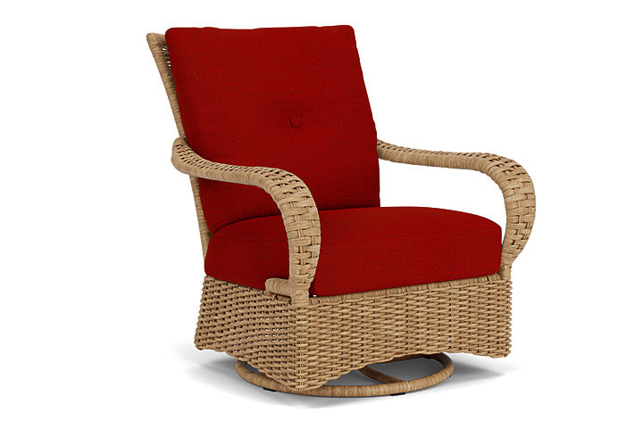 Lloyd Flanders - Magnolia Swivel Glider Lounge Chair In Sandcastle Finish With Partyline Lollipop Fabric - 3310911412054 view 1