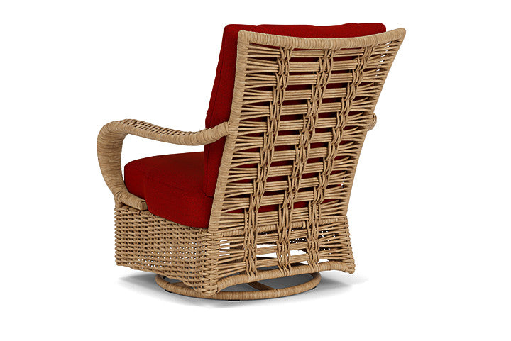 Lloyd Flanders - Magnolia Swivel Glider Lounge Chair In Sandcastle Finish With Partyline Lollipop Fabric - 3310911412054 view 2