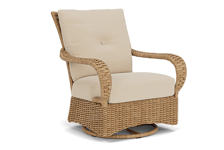 Lloyd Flanders - Magnolia Swivel Glider Lounge Chair In Sandcastle Finish With Raindrop Almond Fabric - 3310911412055 view 1