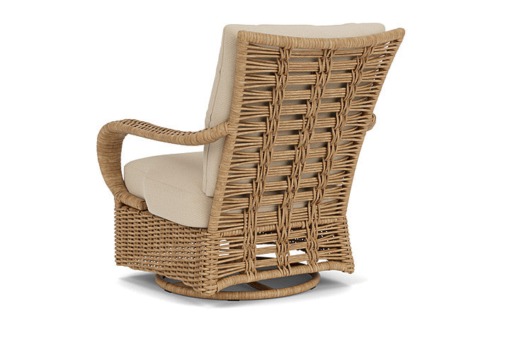Lloyd Flanders - Magnolia Swivel Glider Lounge Chair In Sandcastle Finish With Raindrop Almond Fabric - 3310911412055 view 2
