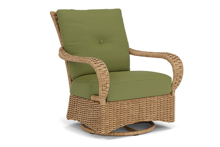 Lloyd Flanders - Magnolia Swivel Glider Lounge Chair In Sandcastle Finish With Reflections Grass Fabric - 3310911412051 view 1