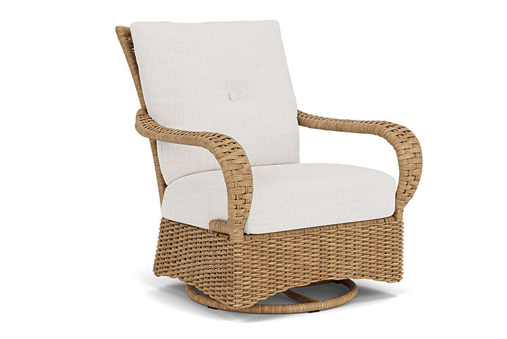 Lloyd Flanders - Magnolia Swivel Glider Lounge Chair In Sandcastle Finish With Reflections Snow Fabric - 3310911412014 view 1