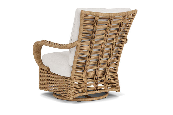 Lloyd Flanders - Magnolia Swivel Glider Lounge Chair In Sandcastle Finish With Reflections Snow Fabric - 3310911412014 view 2