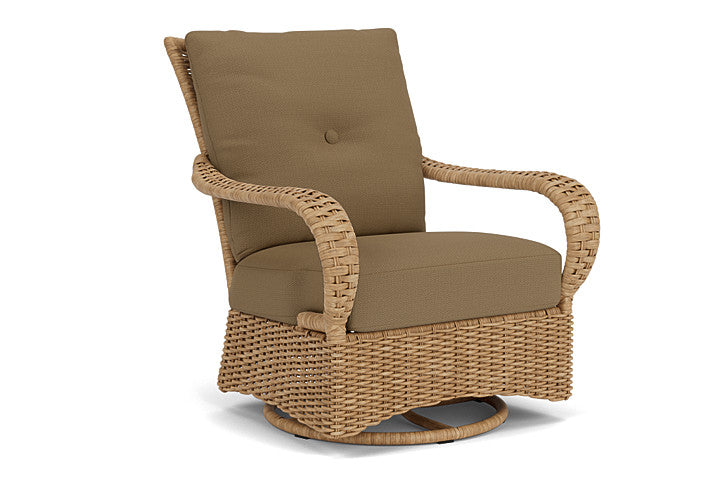 Lloyd Flanders - Magnolia Swivel Glider Lounge Chair In Sandcastle Finish With Reflections Straw Fabric - 3310911412053 view 1