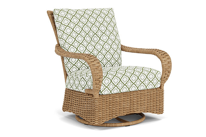 Lloyd Flanders - Magnolia Swivel Glider Lounge Chair In Sandcastle Finish With Savannah Green Fabric - 3310911412064 view 1