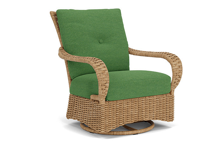 Lloyd Flanders - Magnolia Swivel Glider Lounge Chair In Sandcastle Finish With Seadog Botanical Fabric - 3310911412066 view 1