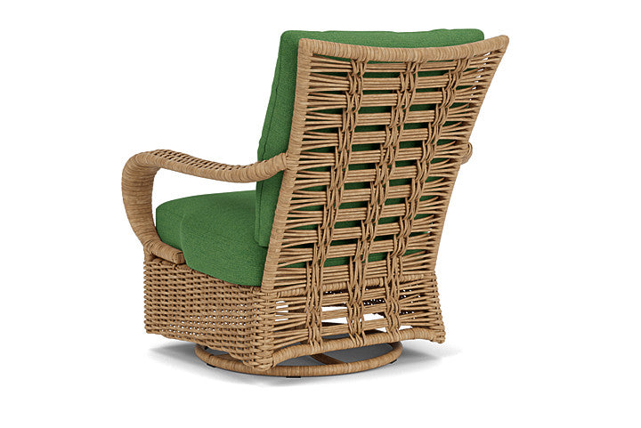Lloyd Flanders - Magnolia Swivel Glider Lounge Chair In Sandcastle Finish With Seadog Botanical Fabric - 3310911412066 view 2