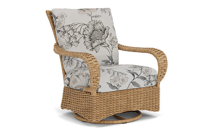 Lloyd Flanders - Magnolia Swivel Glider Lounge Chair In Sandcastle Finish With Serena Floral Dove Fabric - 3310911412077 view 1