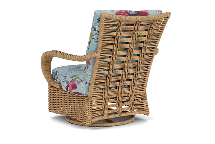 Lloyd Flanders - Magnolia Swivel Glider Lounge Chair In Sandcastle Finish With Serena Floral Meadow Fabric - 3310911412079 view 2