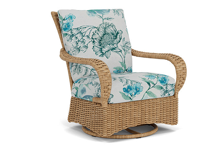 Lloyd Flanders - Magnolia Swivel Glider Lounge Chair In Sandcastle Finish With Serena Floral Mist Fabric - 3310911412078 view 1