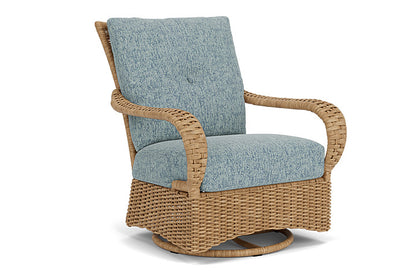 Lloyd Flanders - Magnolia Swivel Glider Lounge Chair In Sandcastle Finish With Serene Ocean Fabric - 3310911412032 view 1