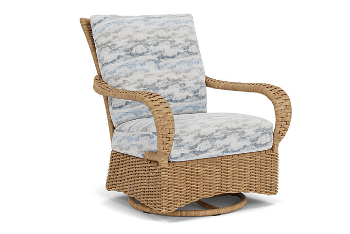 Lloyd Flanders - Magnolia Swivel Glider Lounge Chair In Sandcastle Finish With Stratosphere Cloud Fabric - 3310911411966 view 1