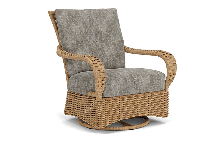 Lloyd Flanders - Magnolia Swivel Glider Lounge Chair In Sandcastle Finish With Surface Slate Fabric - 3310911412056 view 1