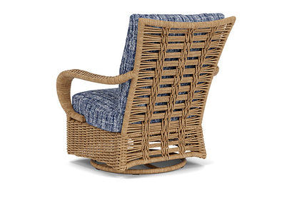 Lloyd Flanders - Magnolia Swivel Glider Lounge Chair In Sandcastle Finish With Visions Cobalt Fabric - 331091141683 view 2
