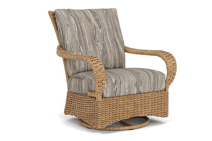 Lloyd Flanders - Magnolia Swivel Glider Lounge Chair In Sandcastle Finish With Woodgrain Ash Fabric - 331091141723 view 1
