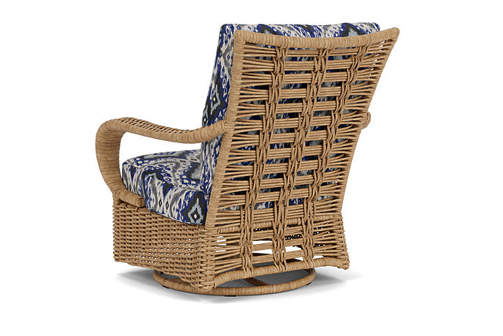 Lloyd Flanders - Magnolia Swivel Glider Lounge Chair In Sandcastle Finish With Yoko Mediterranean Fabric - 331091141705 view 2