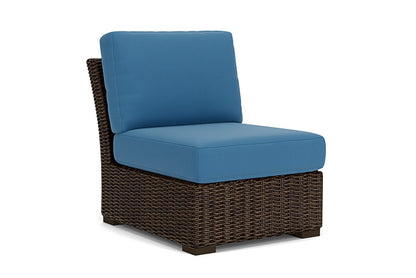 Lloyd Flanders - Mesa Armless Sectional In Pecan Finish With Bamboo Bay Sky Fabric - 2980530862007 view 1