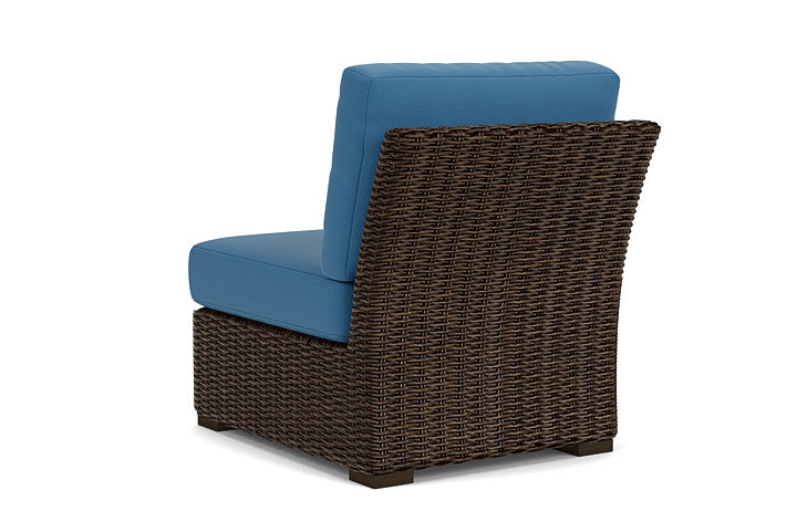 Lloyd Flanders - Mesa Armless Sectional In Pecan Finish With Bamboo Bay Sky Fabric - 2980530862007 view 2