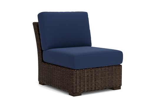 Lloyd Flanders - Mesa Armless Sectional In Pecan Finish With Beach Navy Fabric - 2980530862013 view 1
