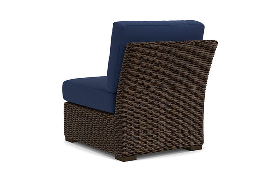 Lloyd Flanders - Mesa Armless Sectional In Pecan Finish With Beach Navy Fabric - 2980530862013 view 2