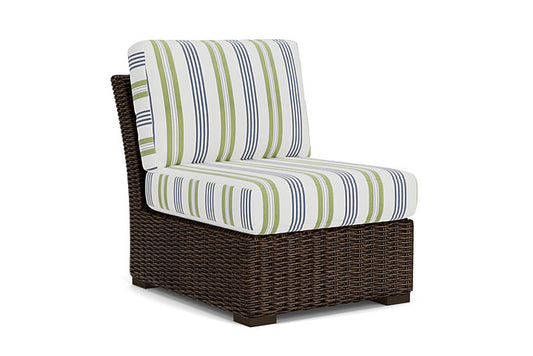 Lloyd Flanders - Mesa Armless Sectional In Pecan Finish With Berkely Hall Green Fabric - 2980530862062 view 1