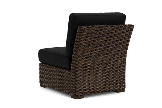 Lloyd Flanders - Mesa Armless Sectional In Pecan Finish With Canvas Black Fabric - 298053086157 view 2
