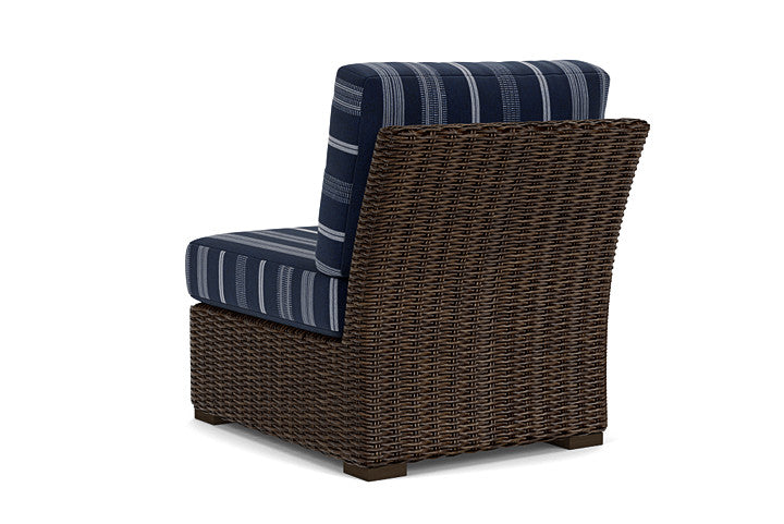 Lloyd Flanders - Mesa Armless Sectional In Pecan Finish With Consider Indigo Fabric - 2980530861969 view 2
