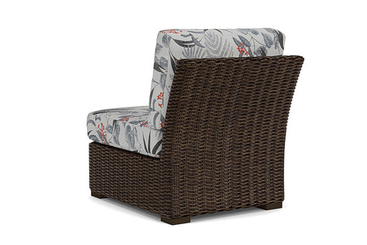 Lloyd Flanders - Mesa Armless Sectional In Pecan Finish With Delicate Botanical Slate Fabric - 2980530862076 view 2