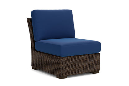 Lloyd Flanders - Mesa Armless Sectional In Pecan Finish With Flagship Lapis Fabric - 2980530861813 view 1