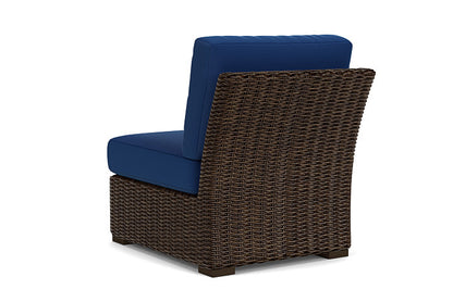 Lloyd Flanders - Mesa Armless Sectional In Pecan Finish With Flagship Lapis Fabric - 2980530861813 view 2