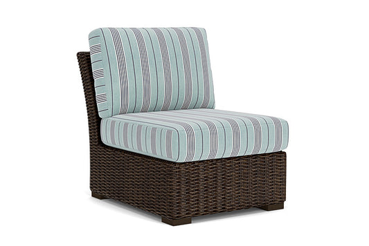 Lloyd Flanders - Mesa Armless Sectional In Pecan Finish With Hansen Seaglass Fabric - 2980530861926 view 1